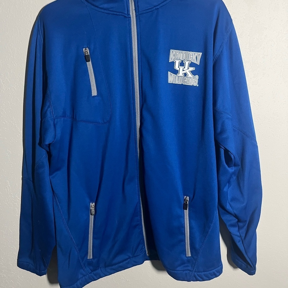 Men’s Blue Russell Kentucky Wildcats Full Zip Up Jacket Size L - Picture 1 of 7